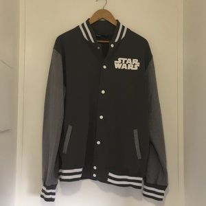 Star Wars button sweater grey size large